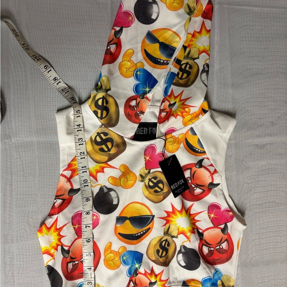 Red Fox Kids Emoji Print Short Sleeve Tee